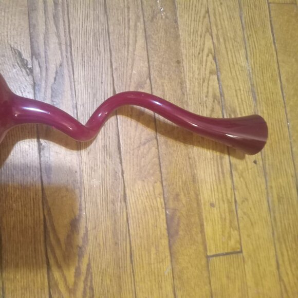 MAKORA vintage art glass hand blown vase 1960-70s trippy red vase - Picture 1 of 6